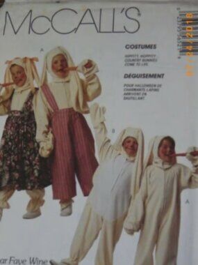 McCalls 5652 Child's Bunny Costume